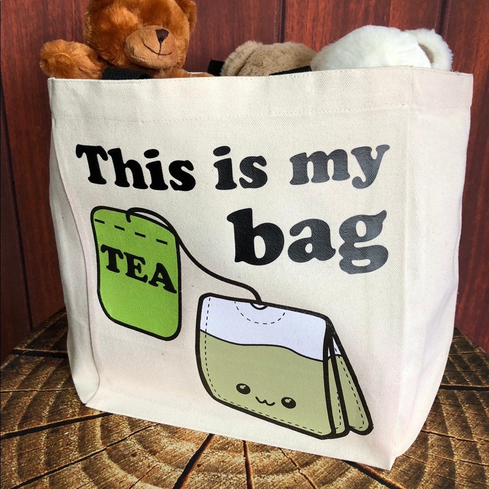 Personalized Tea Theme Tote Bag